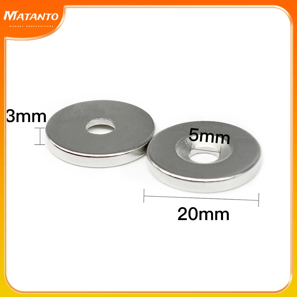 2/5/10/15/20/50PCS 20x3-5 Countersunk Round Search Magnet 20*3 With Hole 5mm Disc Permanent Neodymium Magnet 20x3-5mm  20*3-5