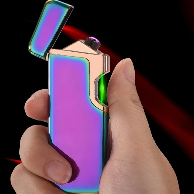

Laser Electric Lighters Rechargeable Unique Pocket Plasma ARC Lighter Windproof USB Electronic Flameless Cool Lighters For Men