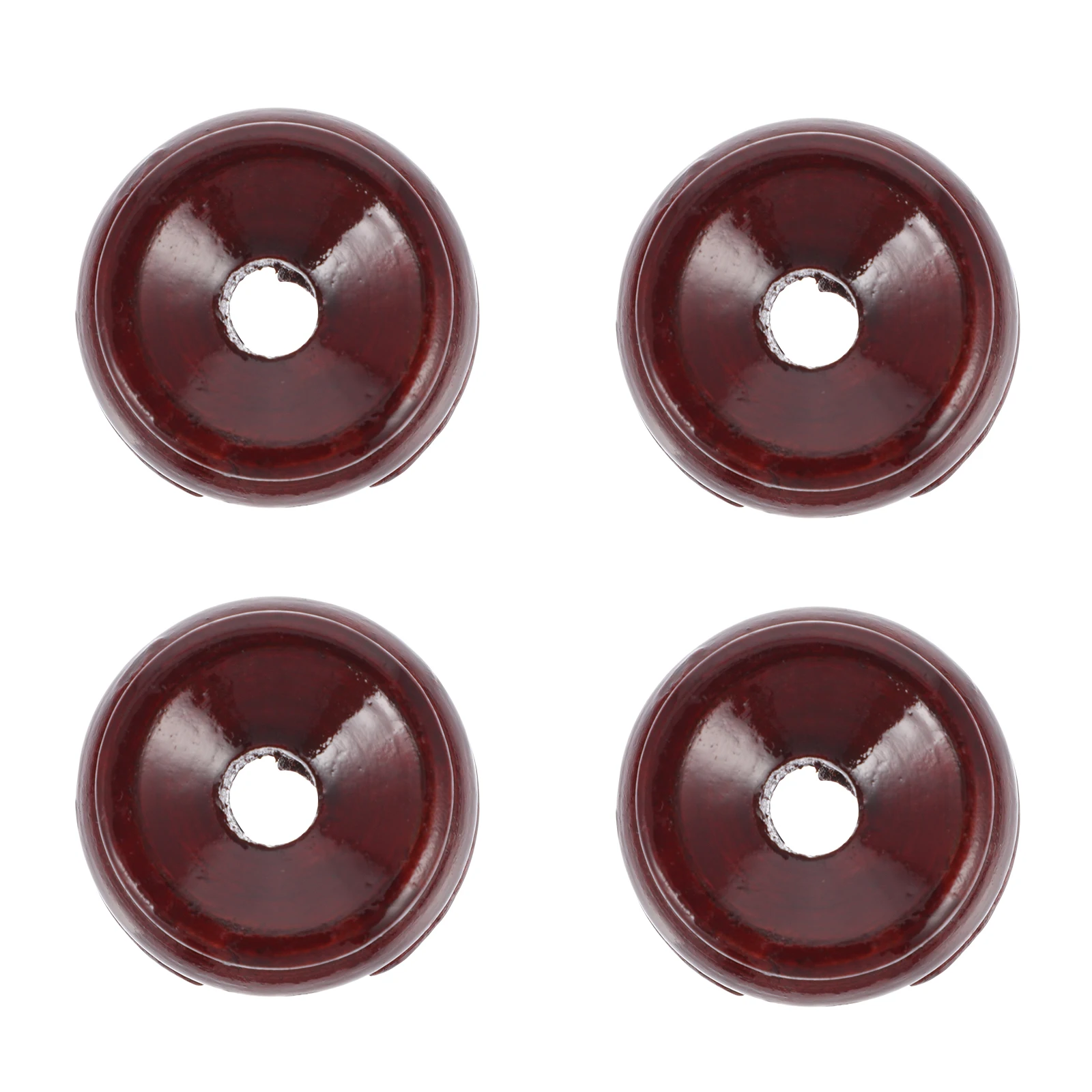 

4 Pcs Wooden Base Desktop Decoration Crystal Ball Pedestal Holder Home Stand Carving Display Tray