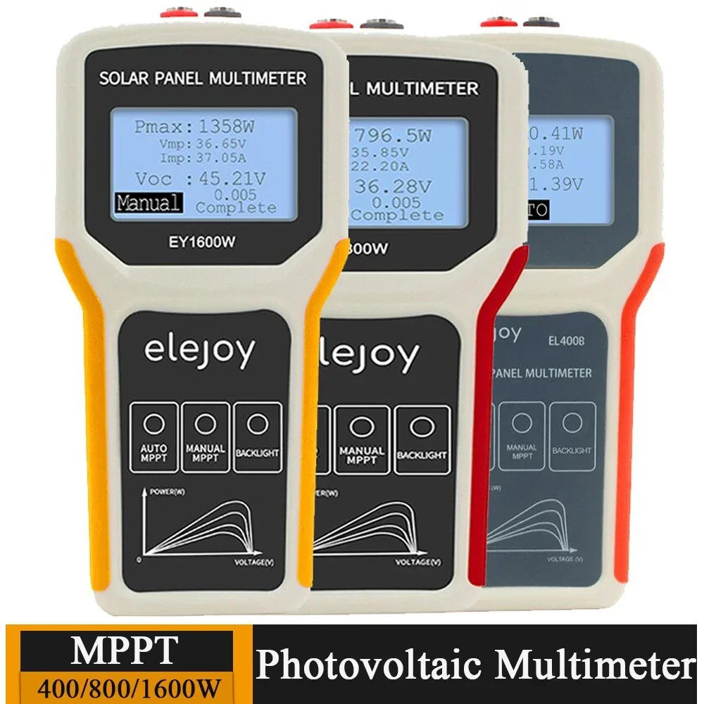 

EY1600W/EY800W/EL400B Solar Panel Tester Photovoltaic Panel Multimeter Auto/Manual MPPT Detection Voltage Test Tool Voltmeter