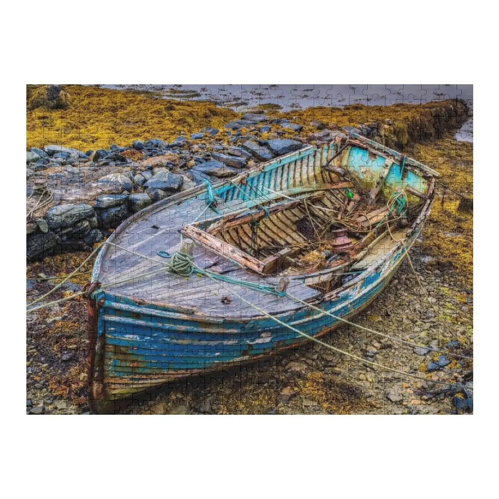 

Old fishing boat on Isle of Lewis and Harris Jigsaw Puzzle Woods For Adults For Children Personalized Puzzle