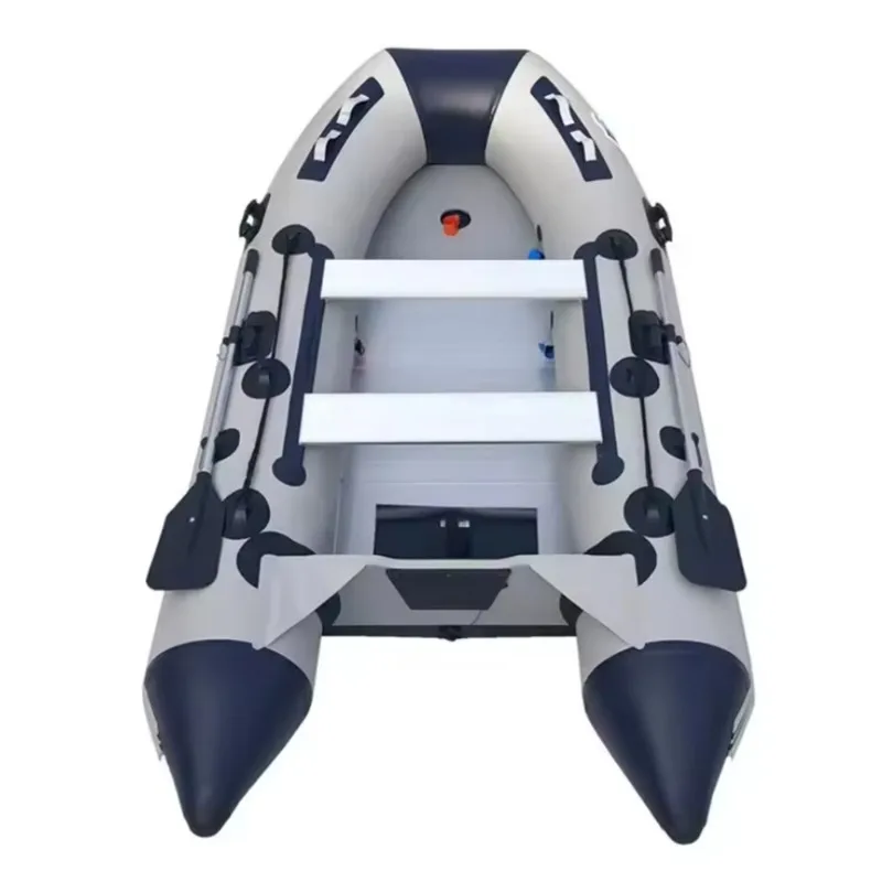 Aluminum Alloy Floor Boat Thickened Kayak Wear-Resistant PVC Inflatable Fishing Boat Rescue Pontoon Boat