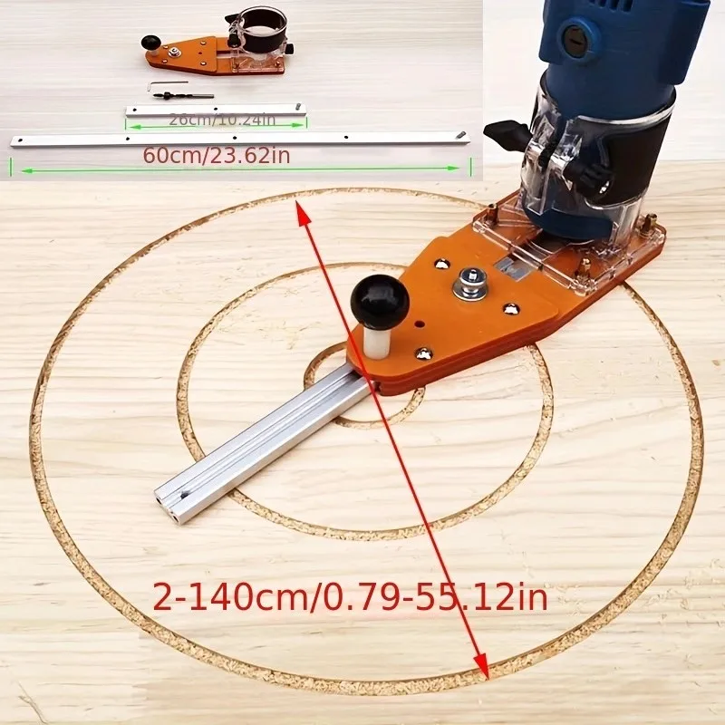 1Set Long Circle Guide Kit Router Circle Cutter Jig For Cutting/Routing Small and Large Circles From 2cm To 140cm Diameter jig