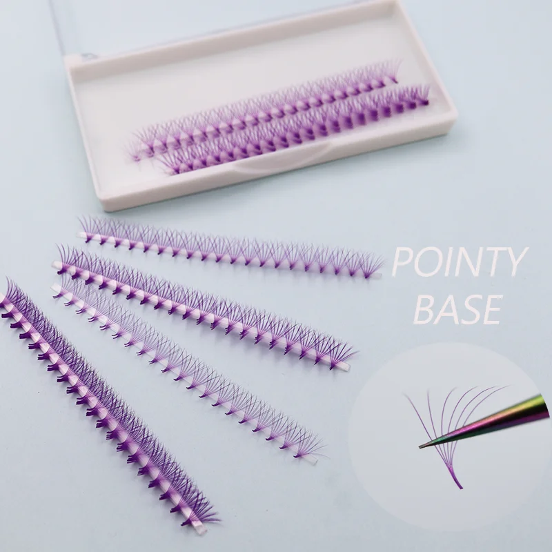 6d 10d promade 500/1000 fãs base pontiaguda azul roxo cor ultra velocidade nova tendência volume pré-fabricado cílios extensão ferramenta de maquiagem