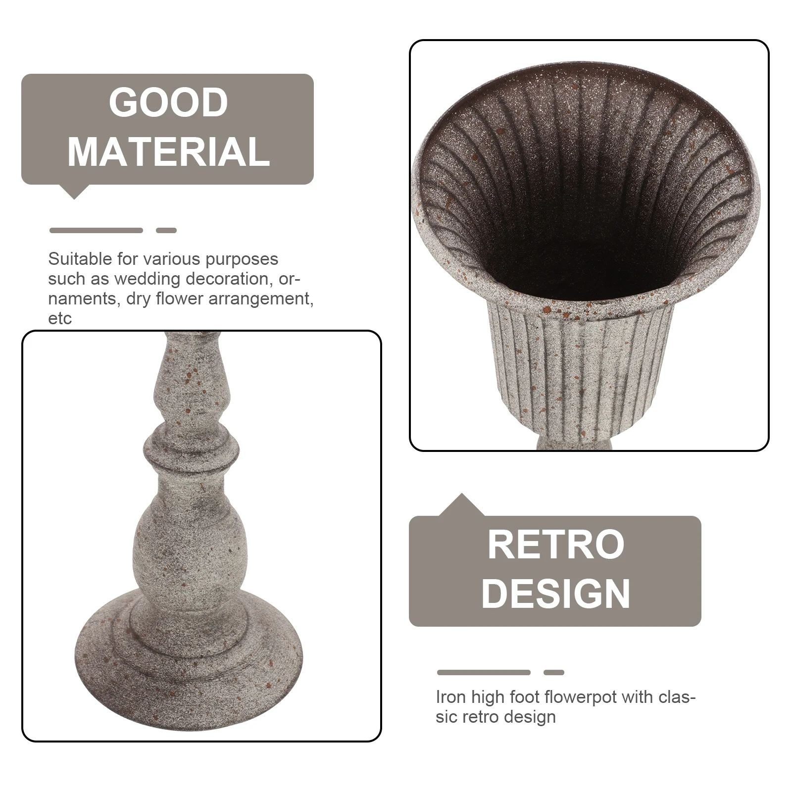 

Retro Flower Vase Small Metal Vase For Dried Flowers Vintage Iron Tabletop Decorative Centerpiece Home Hotel Wedding