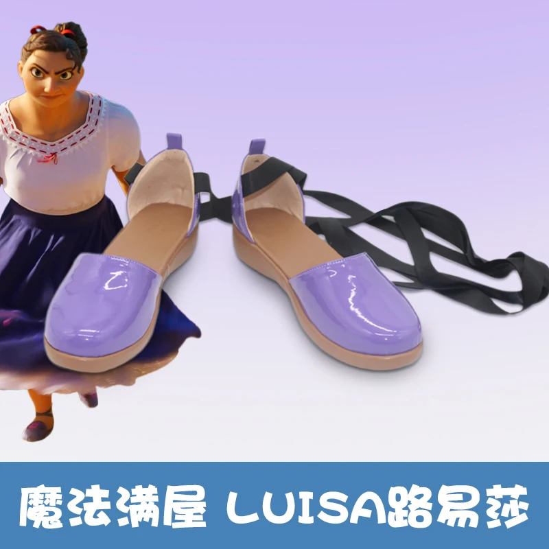 

En can to Luisa Cosplay Shoes Purple PU Shoes Halloween Carnival Shoes Custom Made Any Size