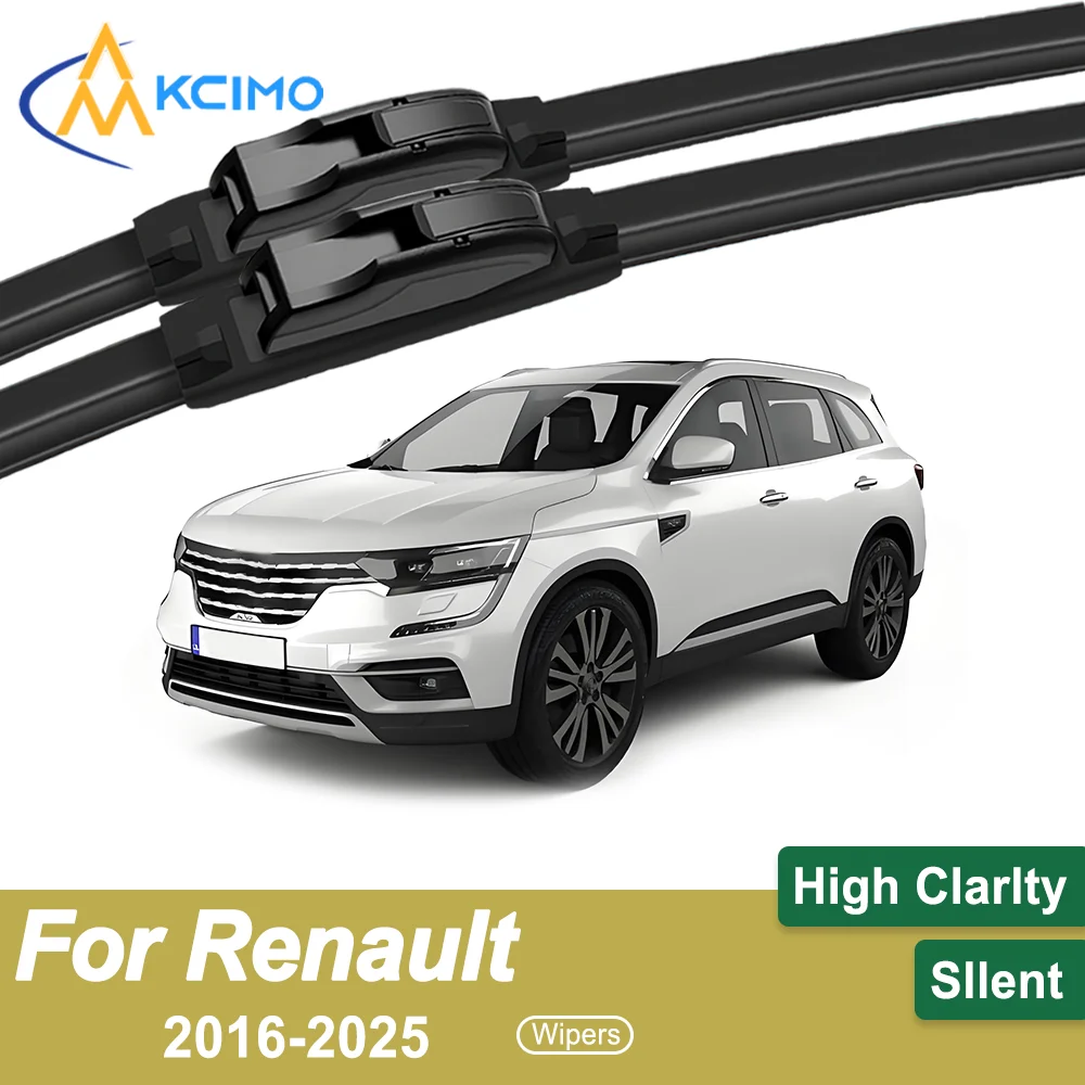 

Premium Rubber Durable Silent Windshield Wiper Blades 2pcs for Renault Koleos HC 2016-2025 Front Wiper Blades Set