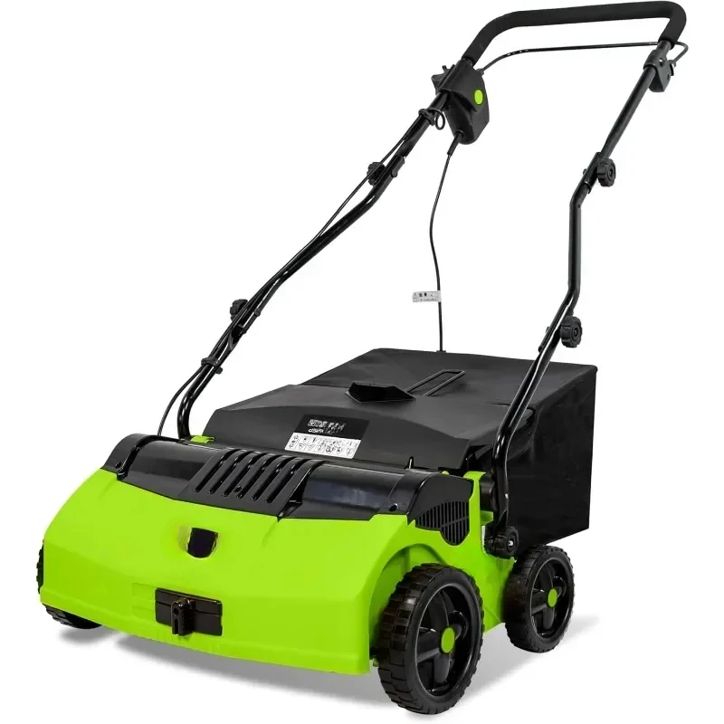 

V2 - Artificial Grass Electric Sweeper Rake Vacuum 45L Collection Bag,5 Adjustable Heights, Foldable Handle