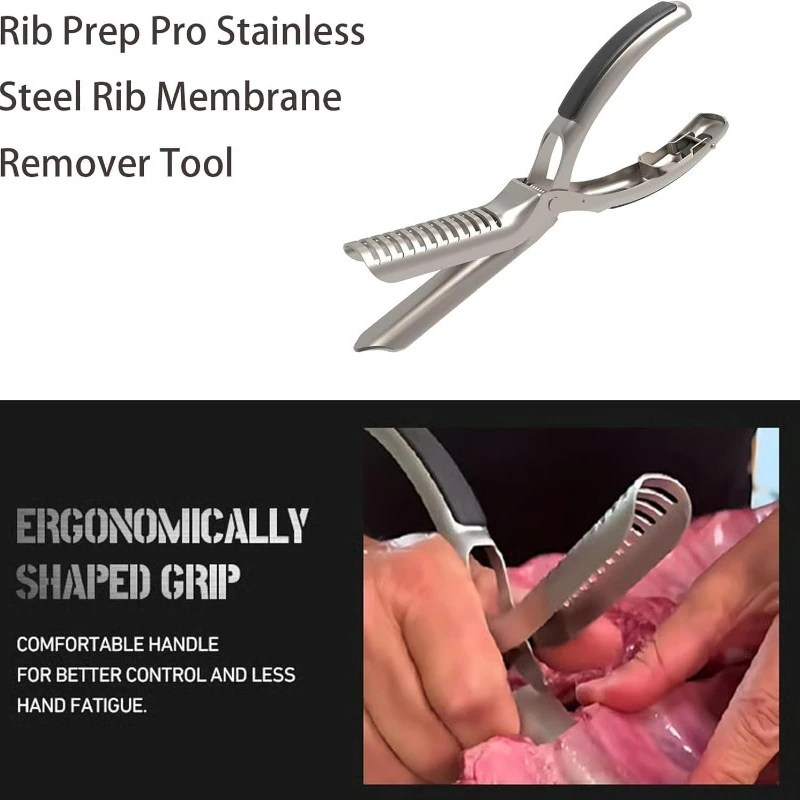 

Rib Membrane Remover Tool | Guided Trimming & Peeling Tool for Ribs | BBQ Rib Preparation Tool for Grilling