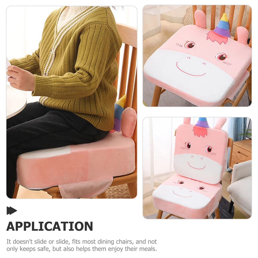 

Booster Seat for Dining Chair Thick Chair Cushion Pad Washable Portable Cartoon Design Eating Height Increasing Cushion