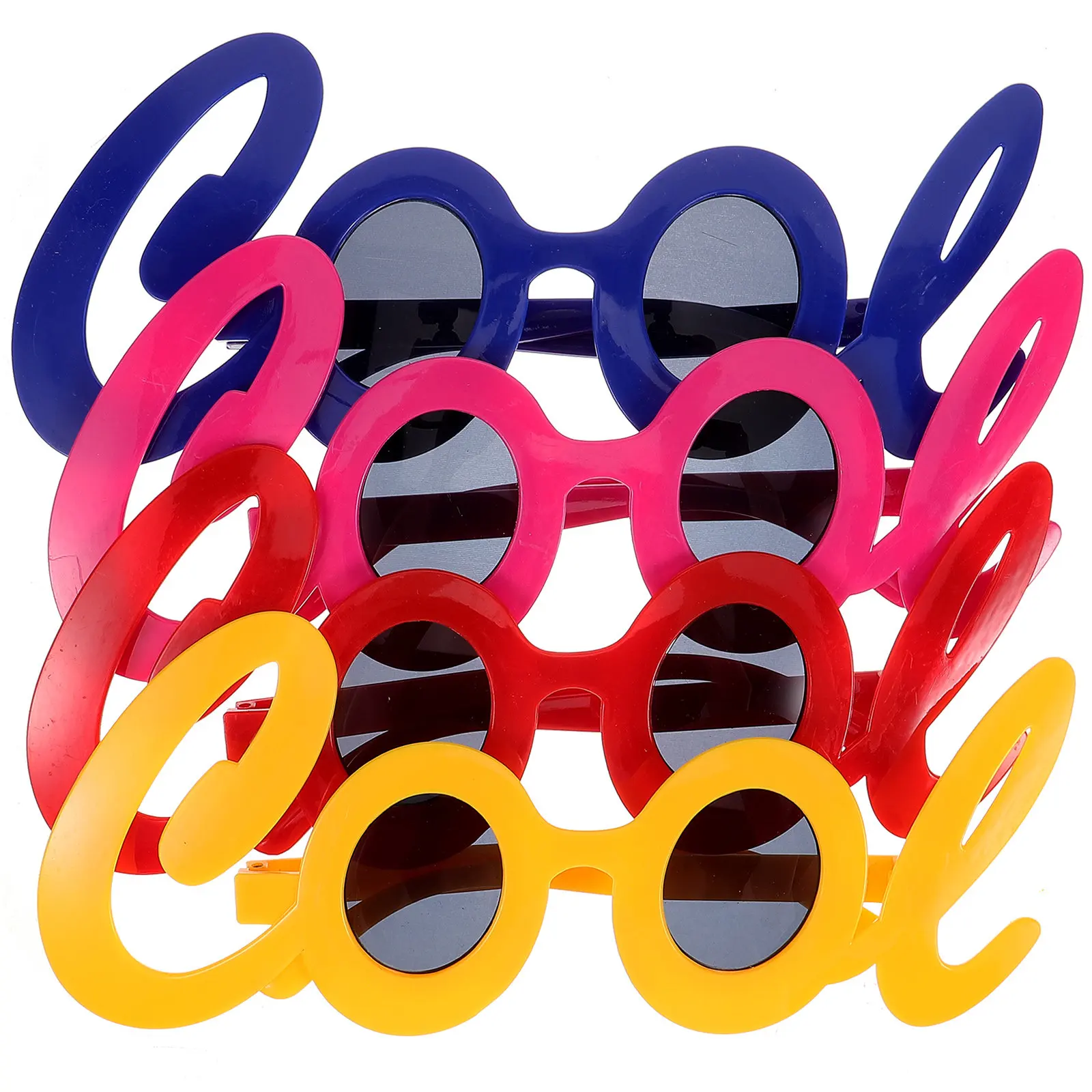 

4Pcs Funny Party Glasses Cool Shaped Sunglasses Eyewear Photo Booth Props Party Accessories Decorative Frames Photo Prop Decor