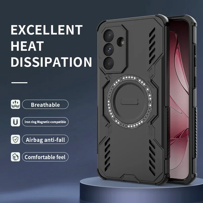 Funda protectora de disipación de calor para Samsung Galaxy A57 A37 A27 A17 5G, funda magnética para carga inalámbrica, Fundas Coque