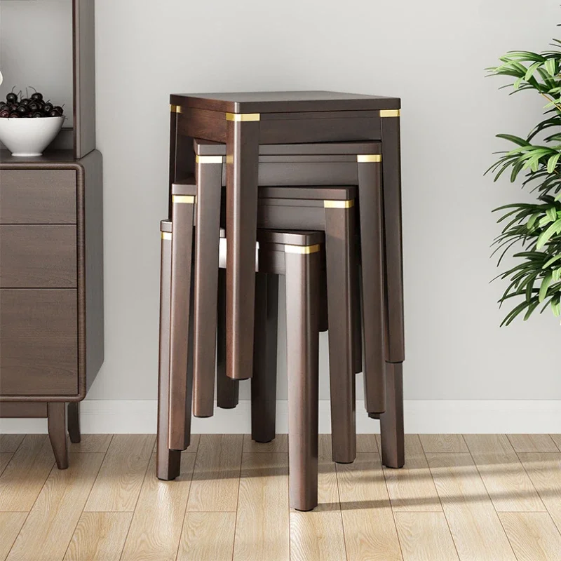 Plastic Stackable Chairs Dining Stools Tabouret Design Cheap Kitchen High Stool Modern Individual Armchairs Bedroom Furniture