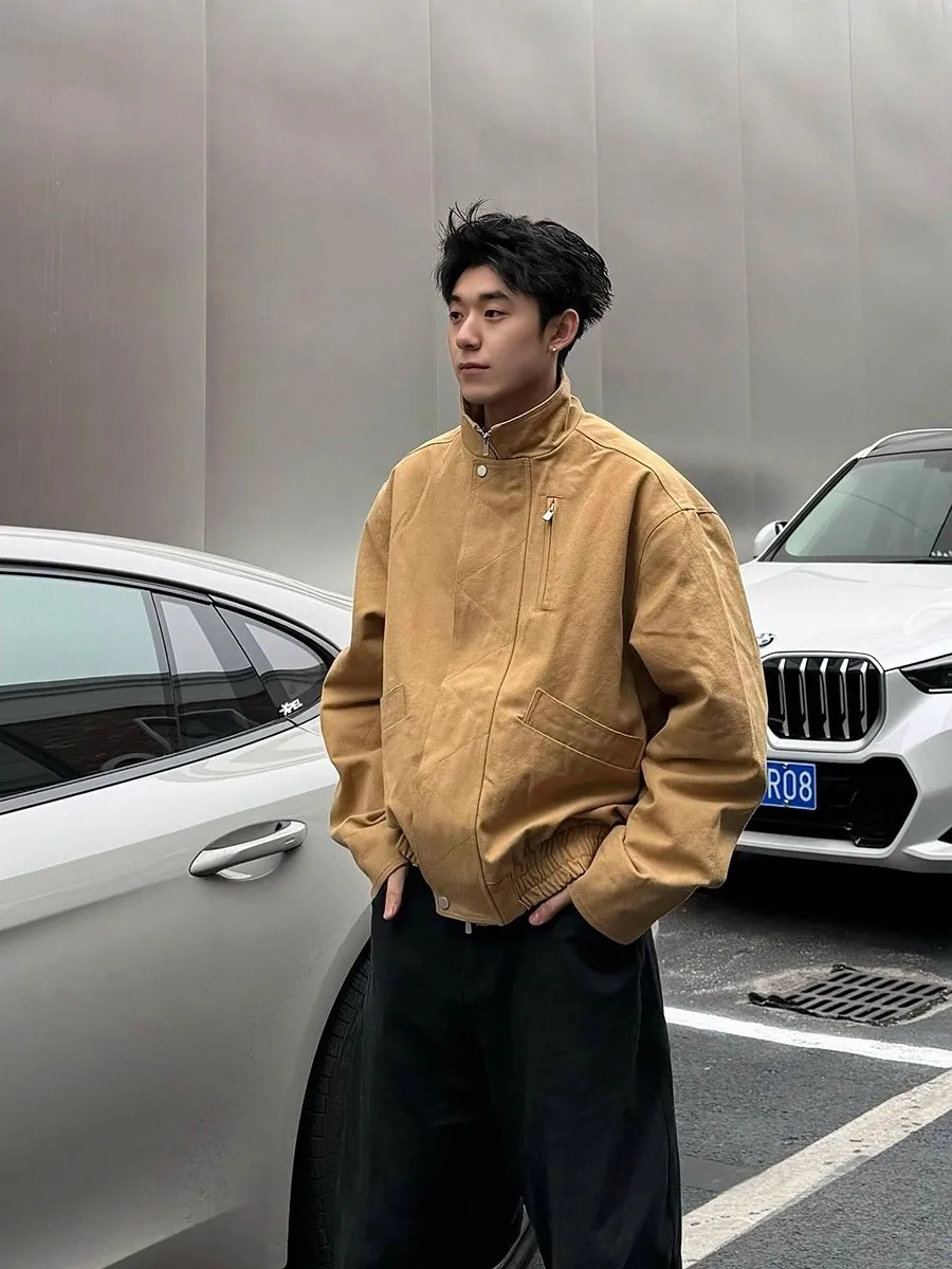 

Мужская куртка-бомбер в стиле ретро American Sle Loose Fit Pilot Jaet с воротником-стойкой, дышащая полиэстеровая внутренняя подкладка, повседневная одежда...