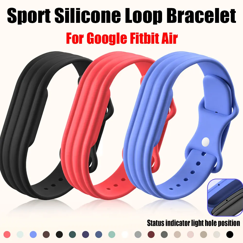 Für Google Fitbit Air Strap Sport-Silikonarmband, verstellbares Ersatzarmband für Fitbit Air Fitness Tracker, Armband-Zubehör