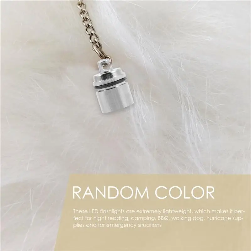 Keychain Charms Light Led Pendant Charm Making Purse Collar Dog Flashlight Up Handbag Key Ring Safety Mini Emergency Flashlights