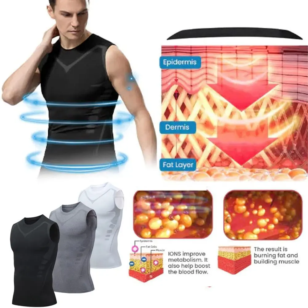 Quick Drying Running Training Vest Comfortable Ionic Shaping Vest Sleeveless Sports Skin-tight Vests Breathable Fitness Top