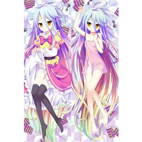 Hot Anime NO GAME NO LIFE ZERO Shiro Dakimakura Case Body Hugging Pillow Two Side Print Cushion Covers For Otaku Brithday Gifts