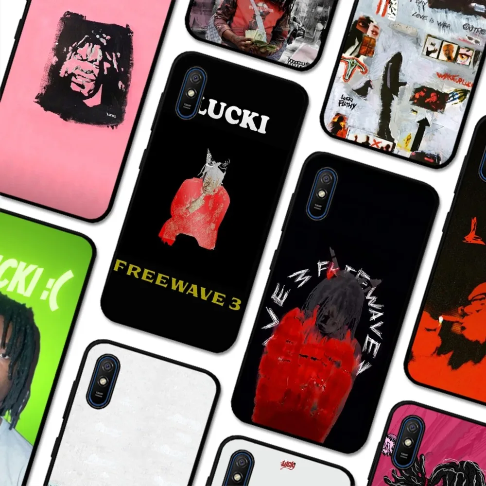 L-Lucki Rapper WAKE UP LUCKI Phone Case For Redmi 5 6 7 8 9 10 plus pro 6 7 8 9 A GO K20 K30 K40 pro plus F3 Fundas