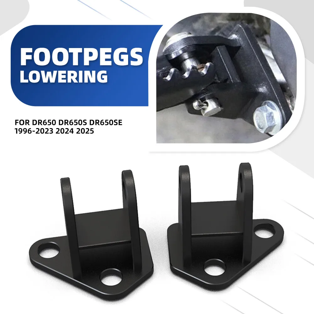 

2''(50mm) Drop Link Bracket Accessories Footrest Footpeg Lowering Mounts Kit For Suzuki DR650 DR650S DR650SE 1996-2023 2024 2025