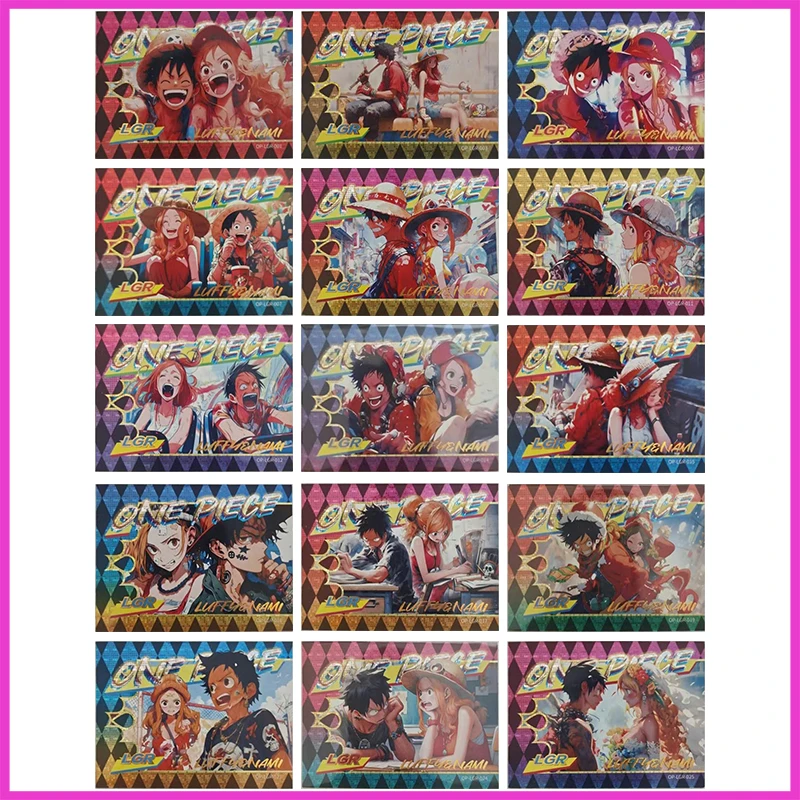 

Anime ONE PIECE Rare LGR Laser Refraction Game Card Monkey D Luffy Nami Toys for boys Collectible Card Christma Birthday Present