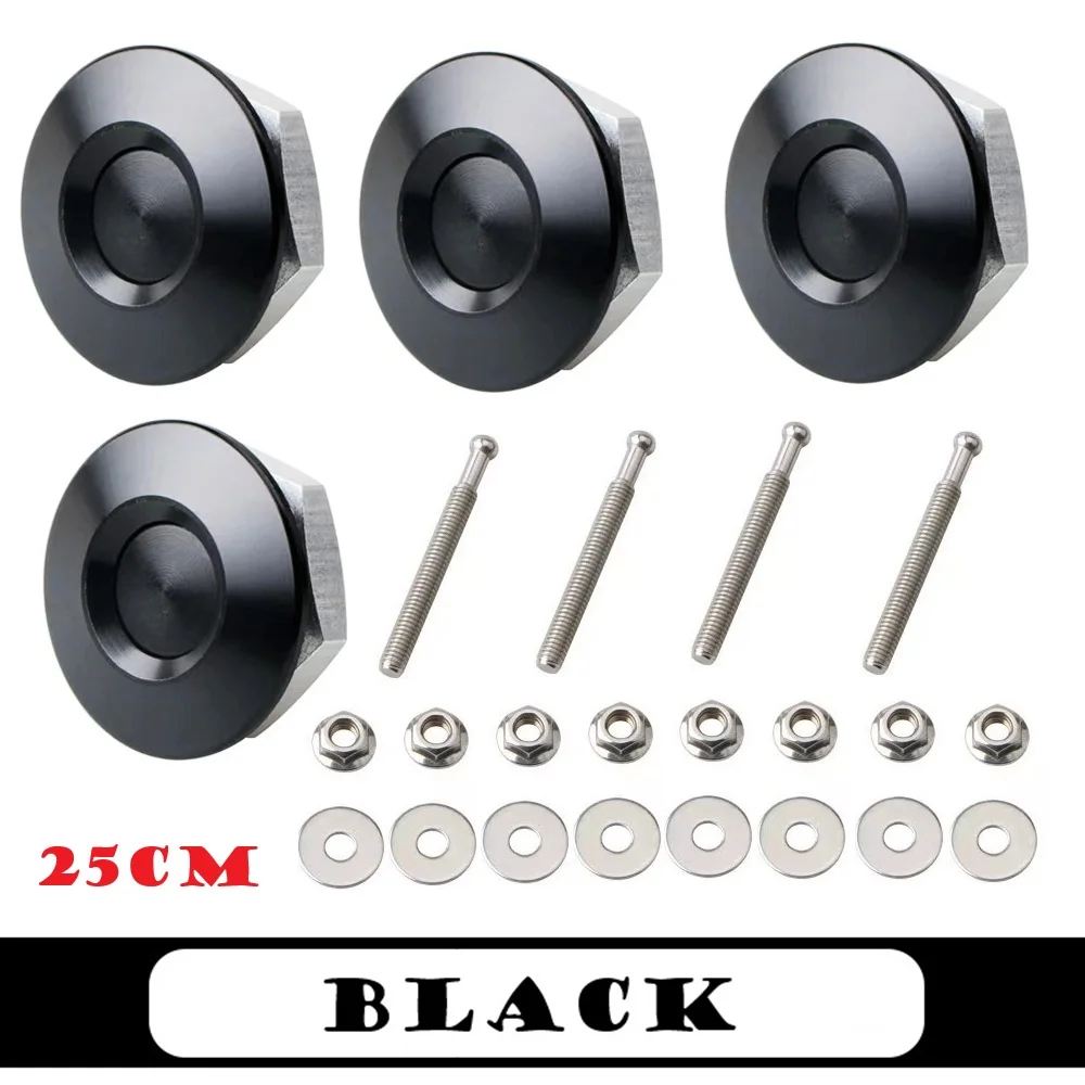 4-teiliges Set 25/30/32mm Auto-Druckknopf Motorhauben-Verschluss Schnellverschluss-Clip-Kit Aluminium Motor-Außenteile Universal – Detail 8