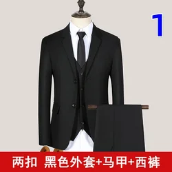 T2020 men's suit groom wedding suit dress Korean version business casual professional double-breasted formal suit men