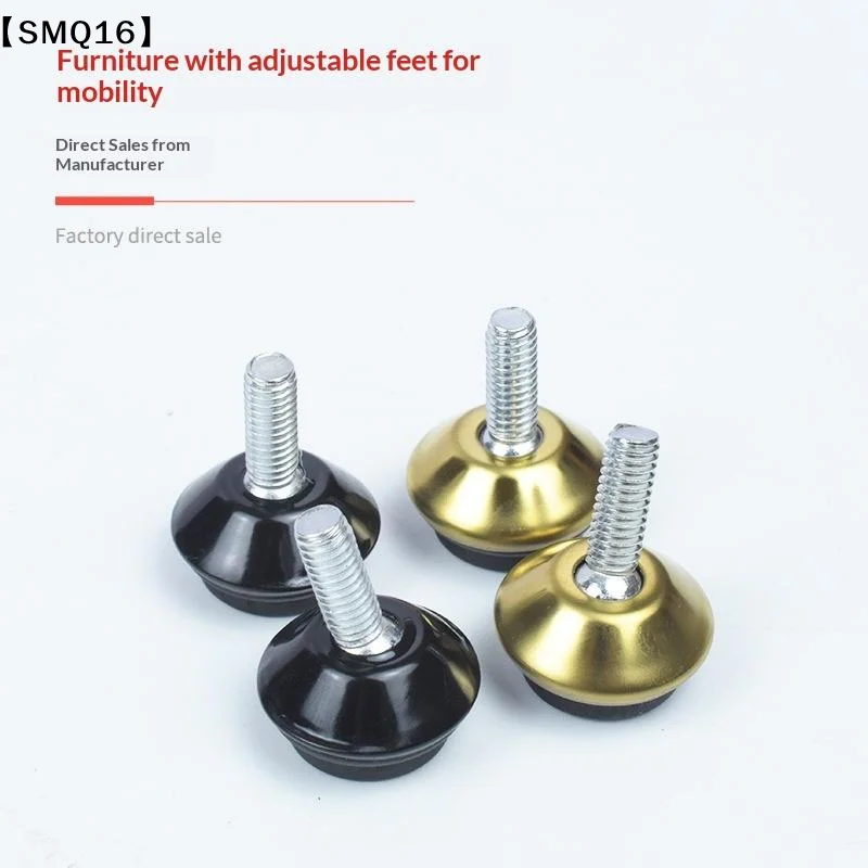 4Pcs Adjustable Metal Furniture Levelers Feet Leg M6*15*23MM Thread Screws For Cabinet Table Chair Machine Base【SMQ】