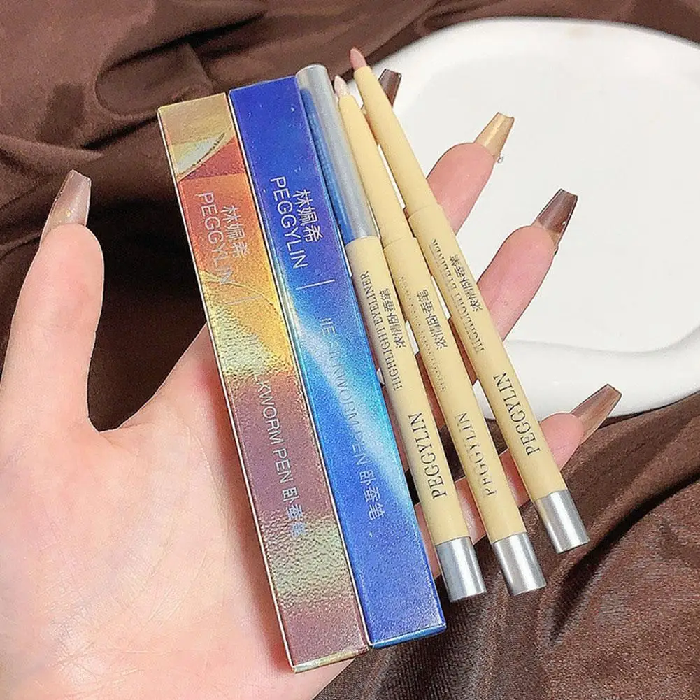 قلم جل تحديد العيون من Mama's Born Silkworm - لؤلؤي/ماتي/لمسة نهائية لامعة، قلم مكياج عيون طبيعي لتعزيز الألوان #3