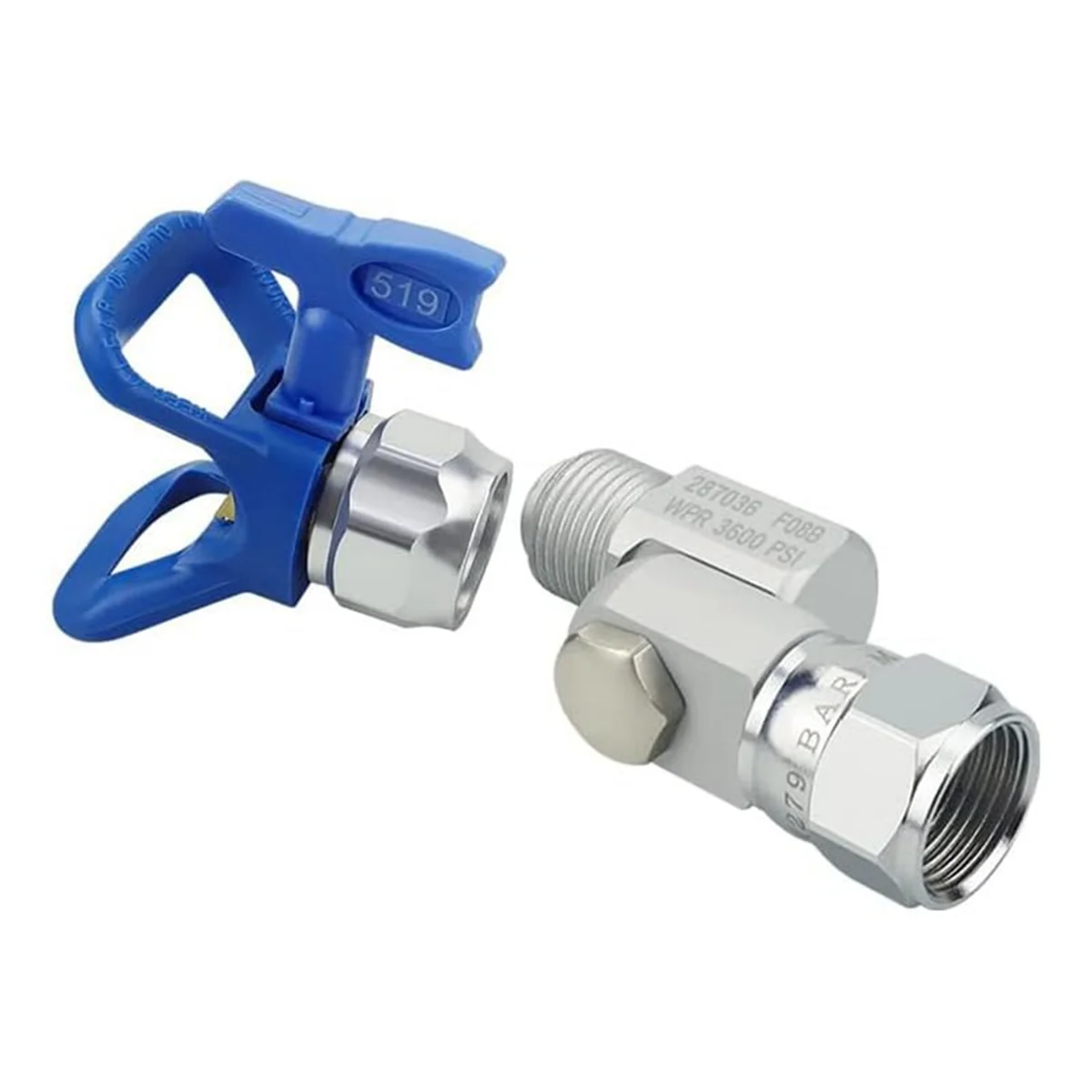 287036 Airless Paint Spray Gun Swivel Joint with Graco 235486 7/8 Inch Thread 180 Degree Rotation,Cleanup Design