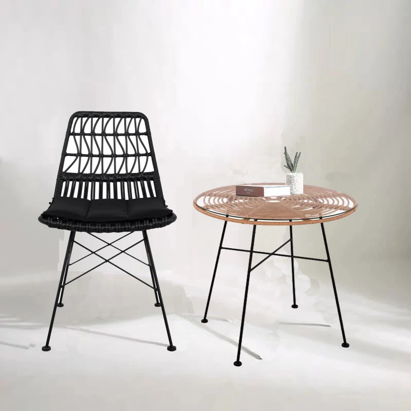 Restaurant rattan/wicker chair for restaurant park woven outdoor seat cane