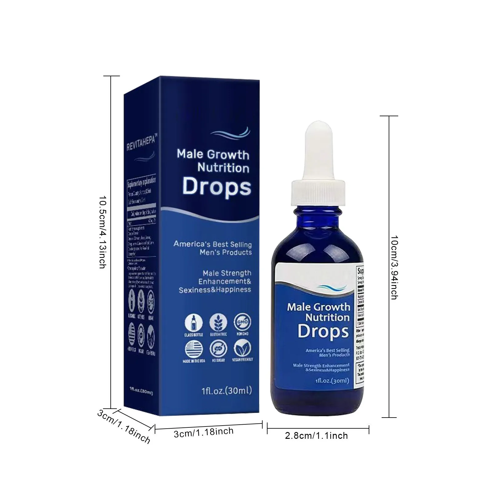 30ml Male Growth Nutrition Drops Nexusbio Super-Potent  Man Body Care Essential Oils Reduce Stress Strengthen Body Enhance