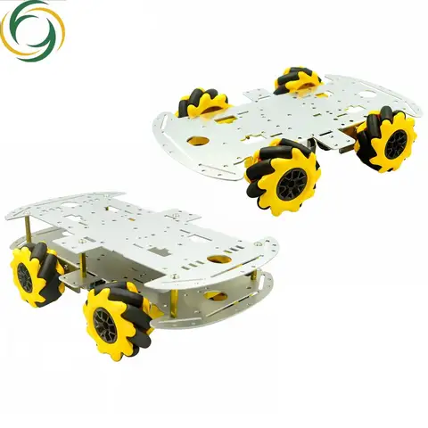 Mecanum Wiel Omni-Directionele Robot Auto Chassis Kit Met 4 Stuks Tt Motor Voor Arduino Voor Raspberry Pi Diy Speelgoed Onderdelen