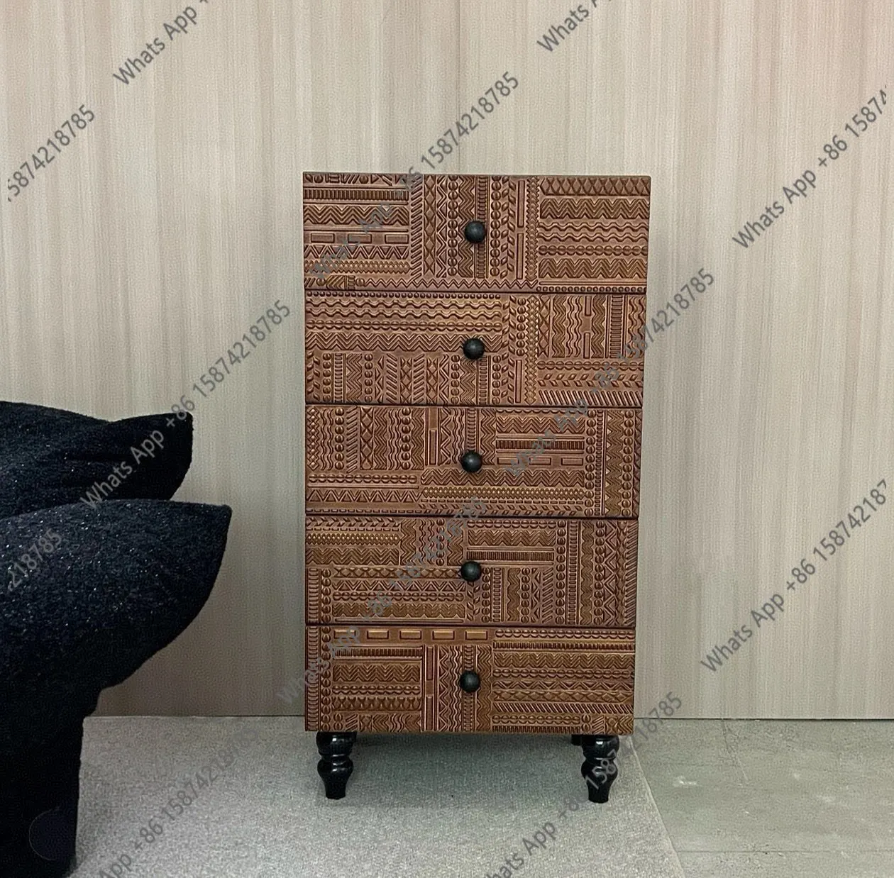 Second-hand five-bucket bedroom bedside storage American chest of drawers Nordic retro sideboard living room storage large capac