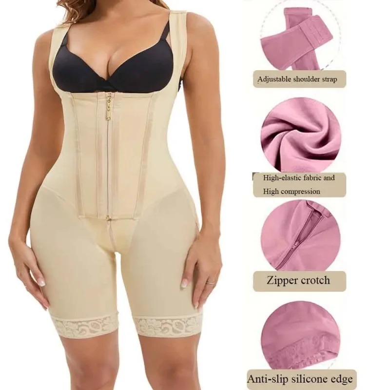 High Compression Shapewear Fajas Colombianas Post Tummy Shapers Women Fully Body Shaper Waist Trainer Firm Reducing and Shaping