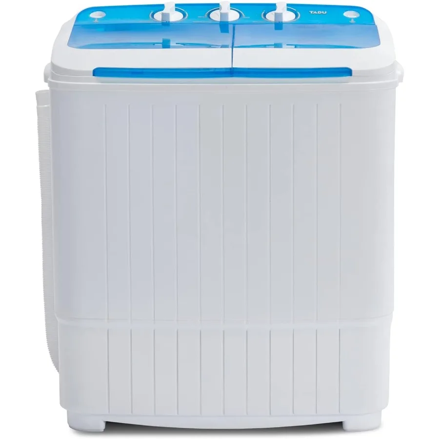 

Compact Portable Washing Machine with 16.5LBS Capacity and Twin Tub Design for Efficient Wash and Spin Cycle Ideal for Apartmen