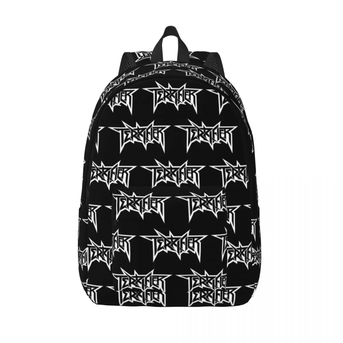 

Custom T-Terrifiers Logo Canvas Backpack Men Women Basic Bookbag for College School Bags