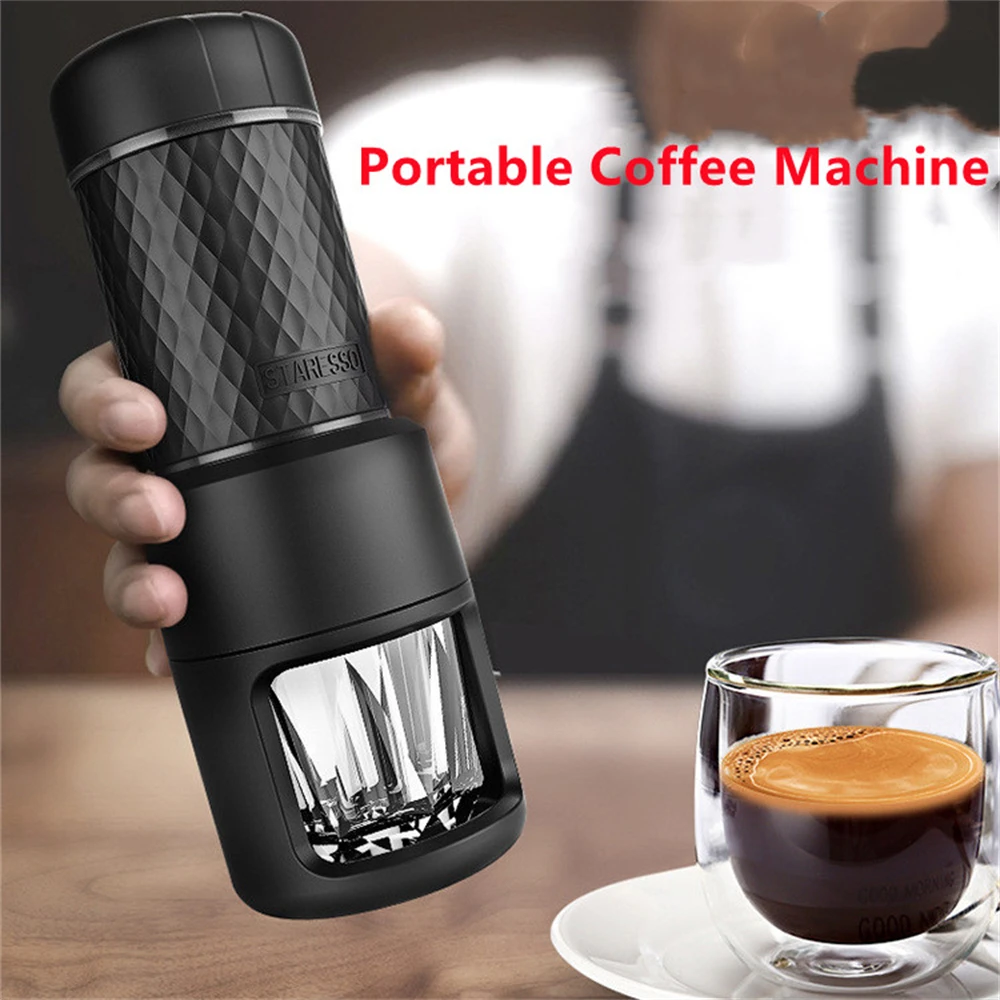 

STARESSO Portable Espresso Maker SP200 Brew Coffee Capsules Machine Great for hikers campers travelers and white-collar workers