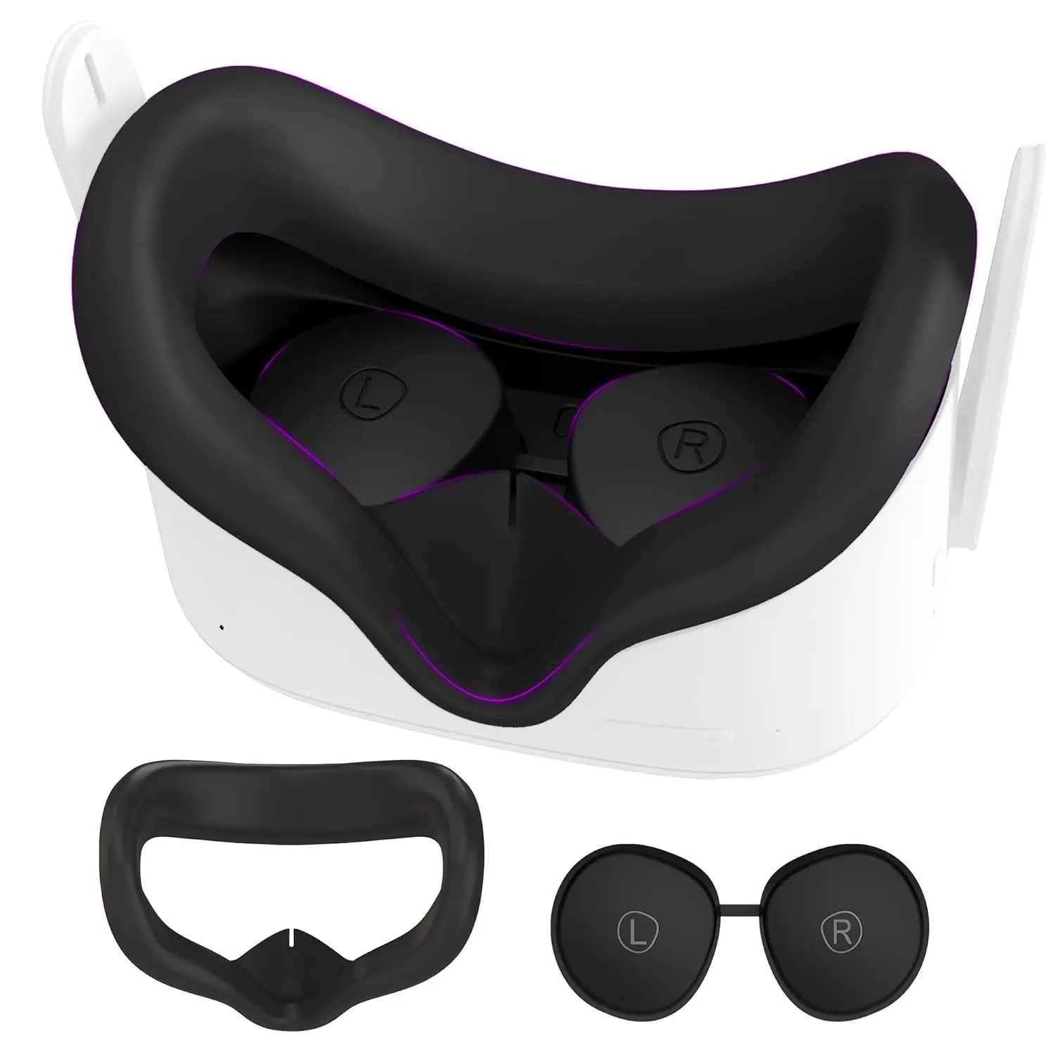 

Face Pad Cover Lens Covers Protectors for Oculus Quest 2 VR Accessories Washable VR Silicone Covers for Meta Quest 2 Eye Mask