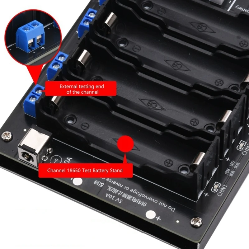 8 Channel Auto Charges Discharge Internal Resistance Analyzers for 18650 Batteries with Heat Dissipation and Dropshipping