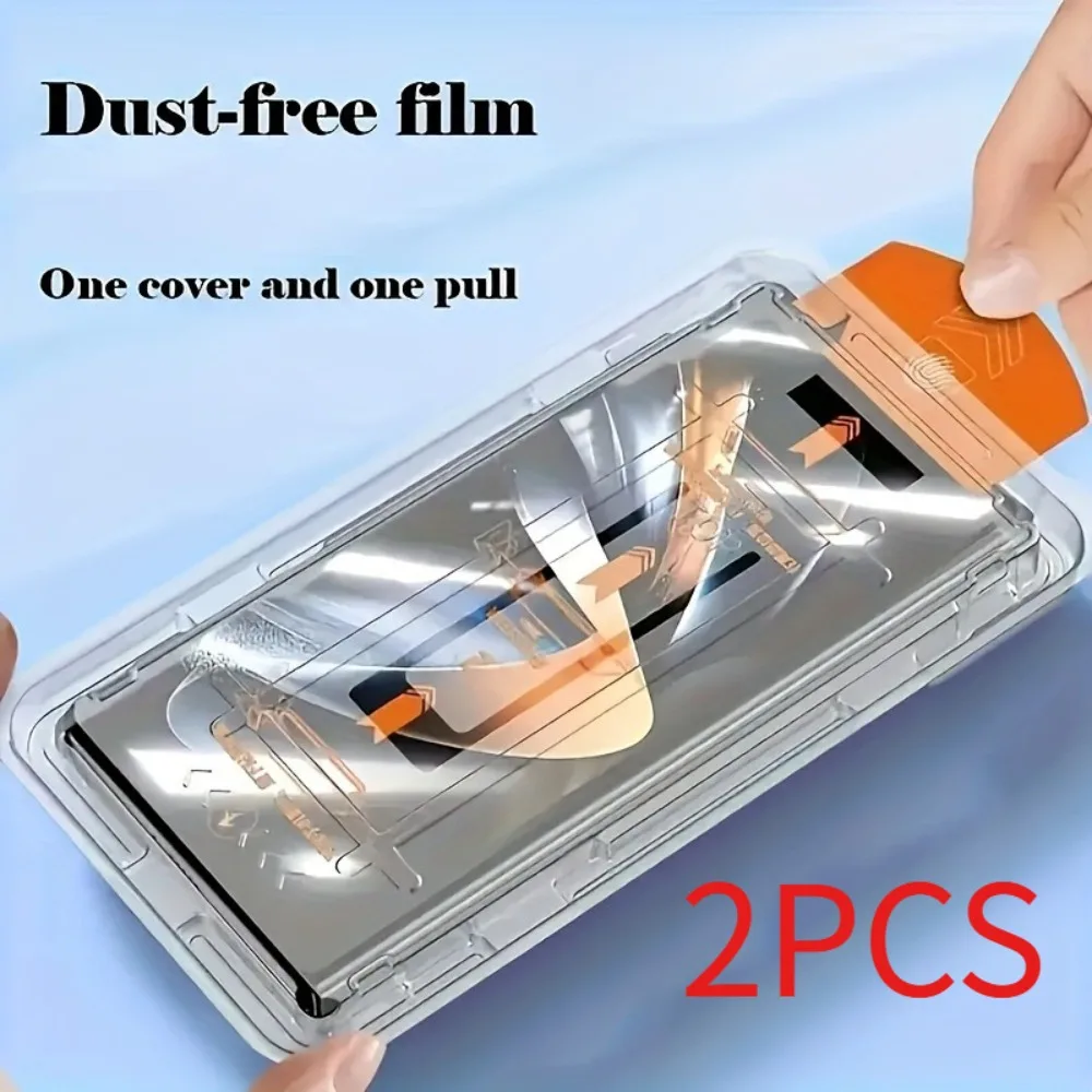 2PCS Dust-Free Layer Instant Adhesive Box Tempered Glass for Samsung Galaxy S25 Ultra S24 Ultra S23 S22 Plus S20 S21FE S8 S9 S10