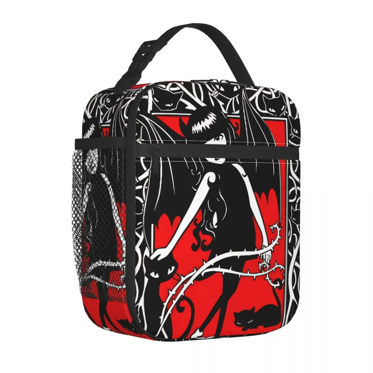 Art E-Emily The Strange Insulated Lunch Bag Thermal Bag  Lunch Container Art Large Tote Lunch Box for Men Women School Travel