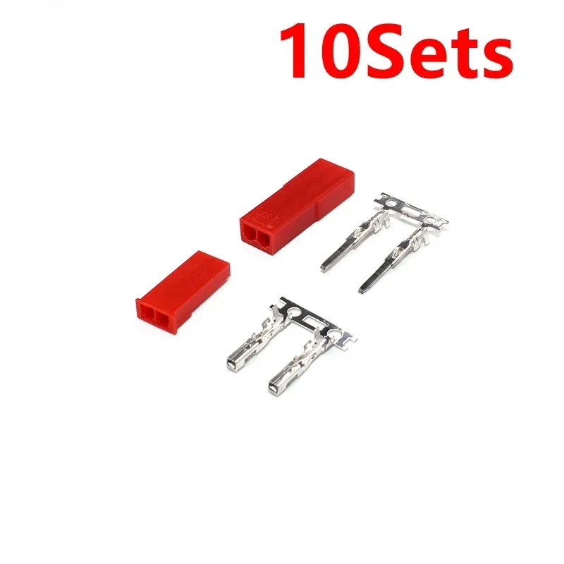 10set/lot JST Connector Plug 2pin Female, Male and Crimps RC battery connector for Auto,E-Bike,boat,LCD,LED  JST 2.54mm