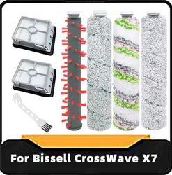 Bissell Crosswave X7 3011 3055 3276A 3277 진공 예비 부품 액세서리 메인 롤러 브러시 Hepa 필터, 예비 부품 액세서리