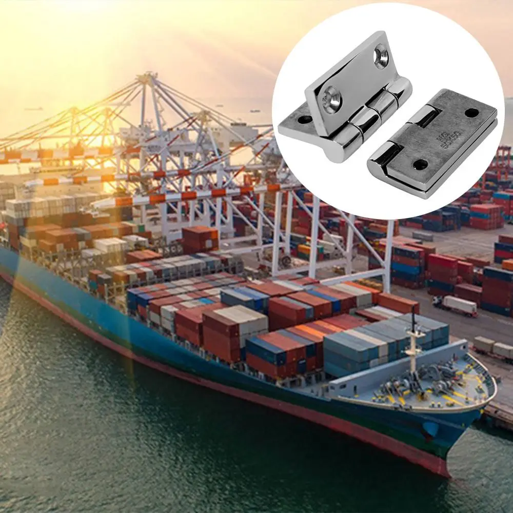 

38/40/50mm Stainless Steel Butt Hinge Solid Cast with 4 Holes Boat Hinges Heavy Duty Mirror Polish Square Casting Hinge