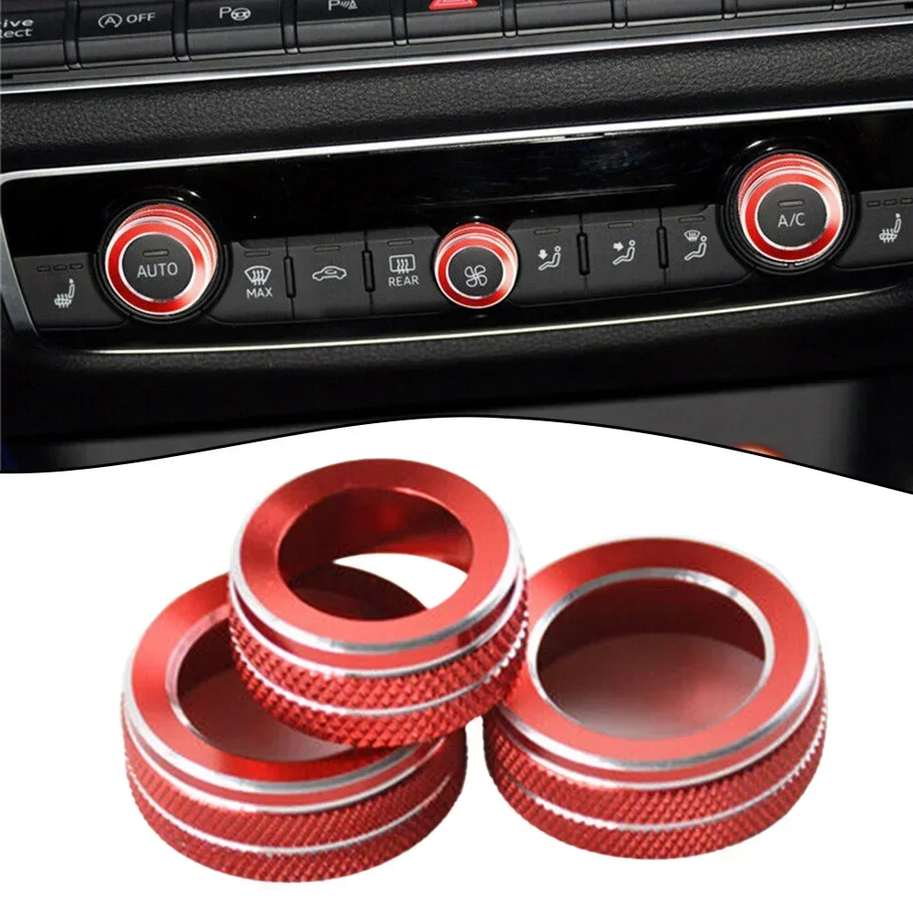 

Part Knob Cover For A3 Red Switch Volume Knob 2014-2019 8V Air Conditioning Aluminum Alloy Button Car Brand New
