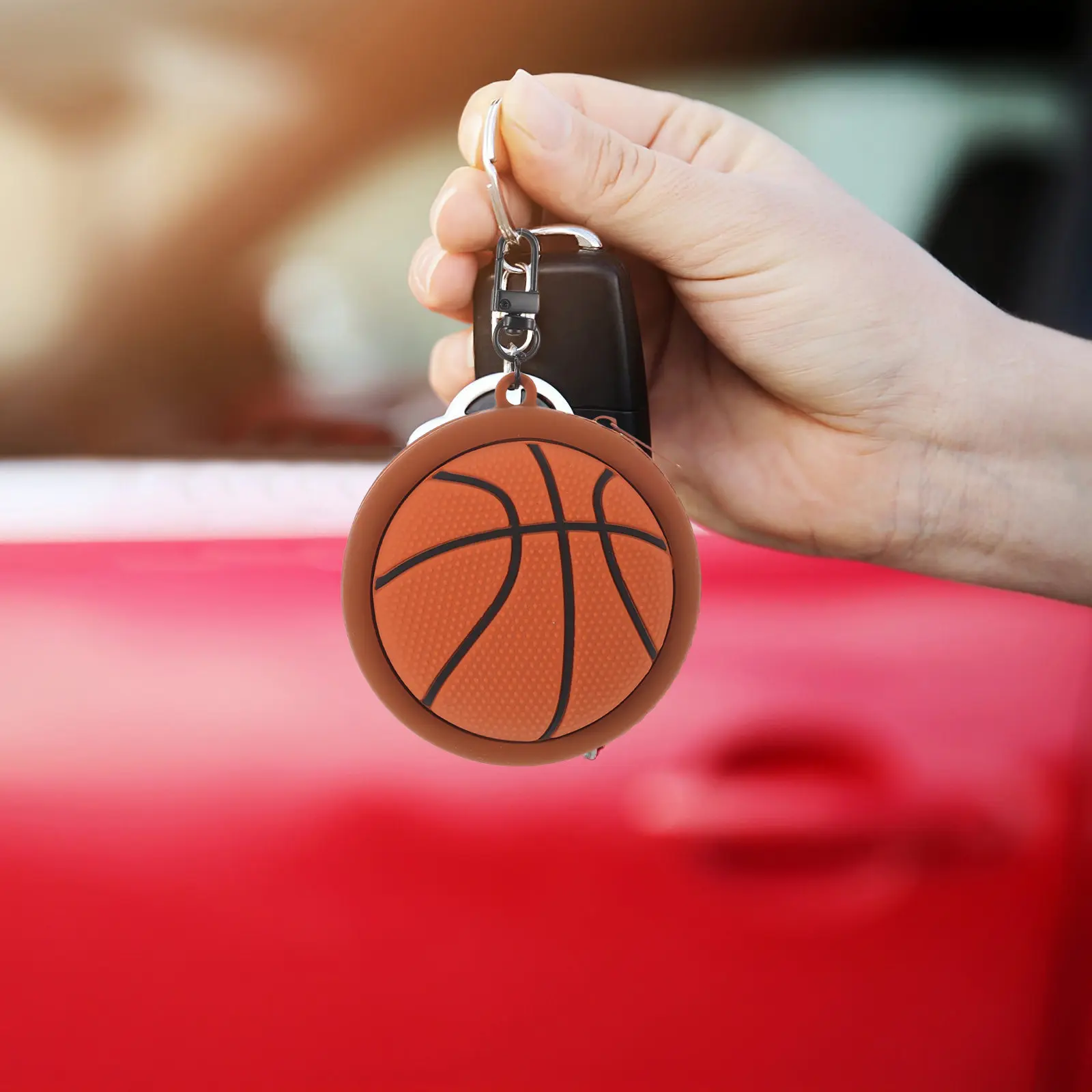 Mini Sports Ball Change Purse Silicone Basketball Shaped Coin Wallet Zipper Data Cable Organizer Headphone Protective Bag Cute