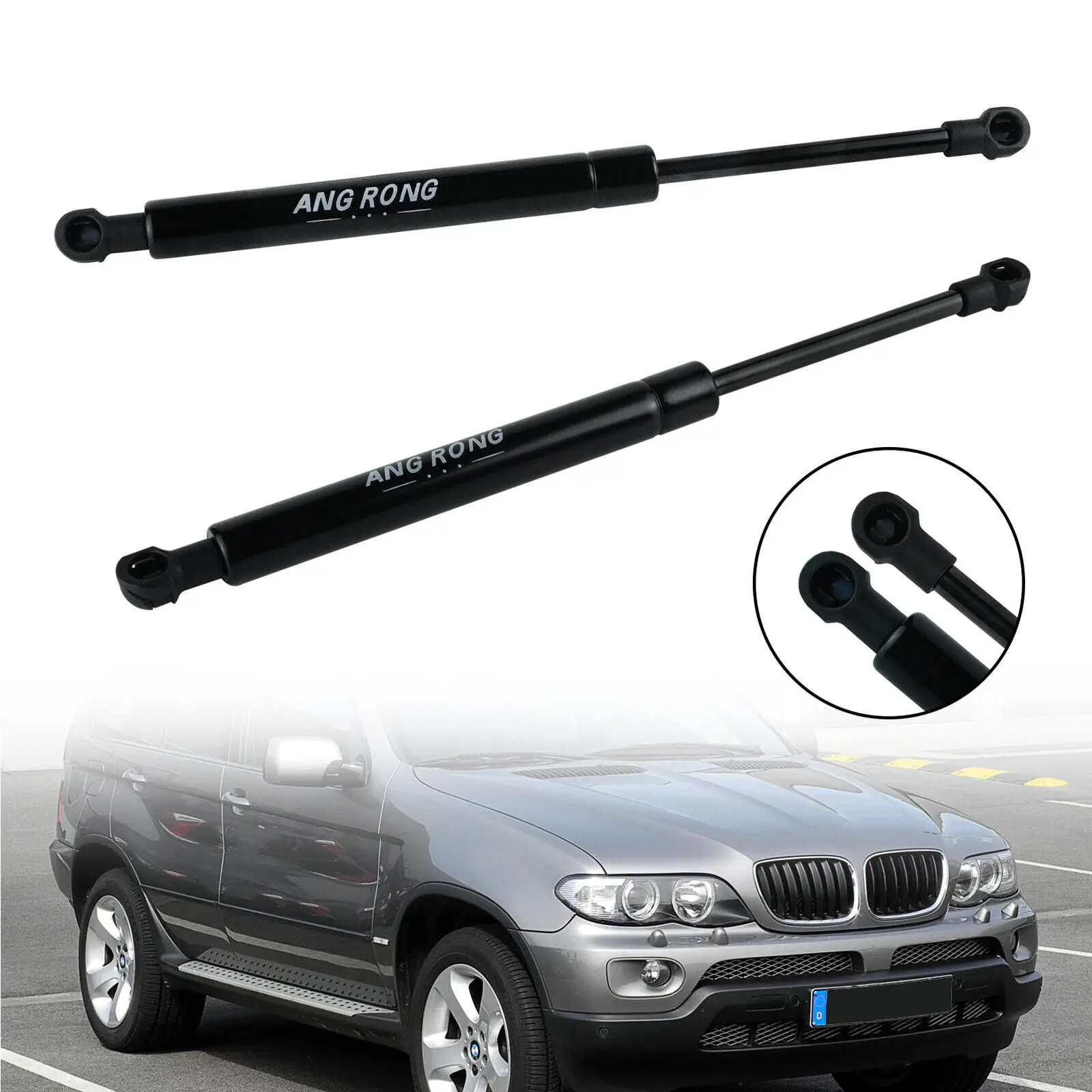 2x Front Bonnet Hood Gas Lifter Spring Struts 640N For 2000-2006 BMW X5 E53 SUV