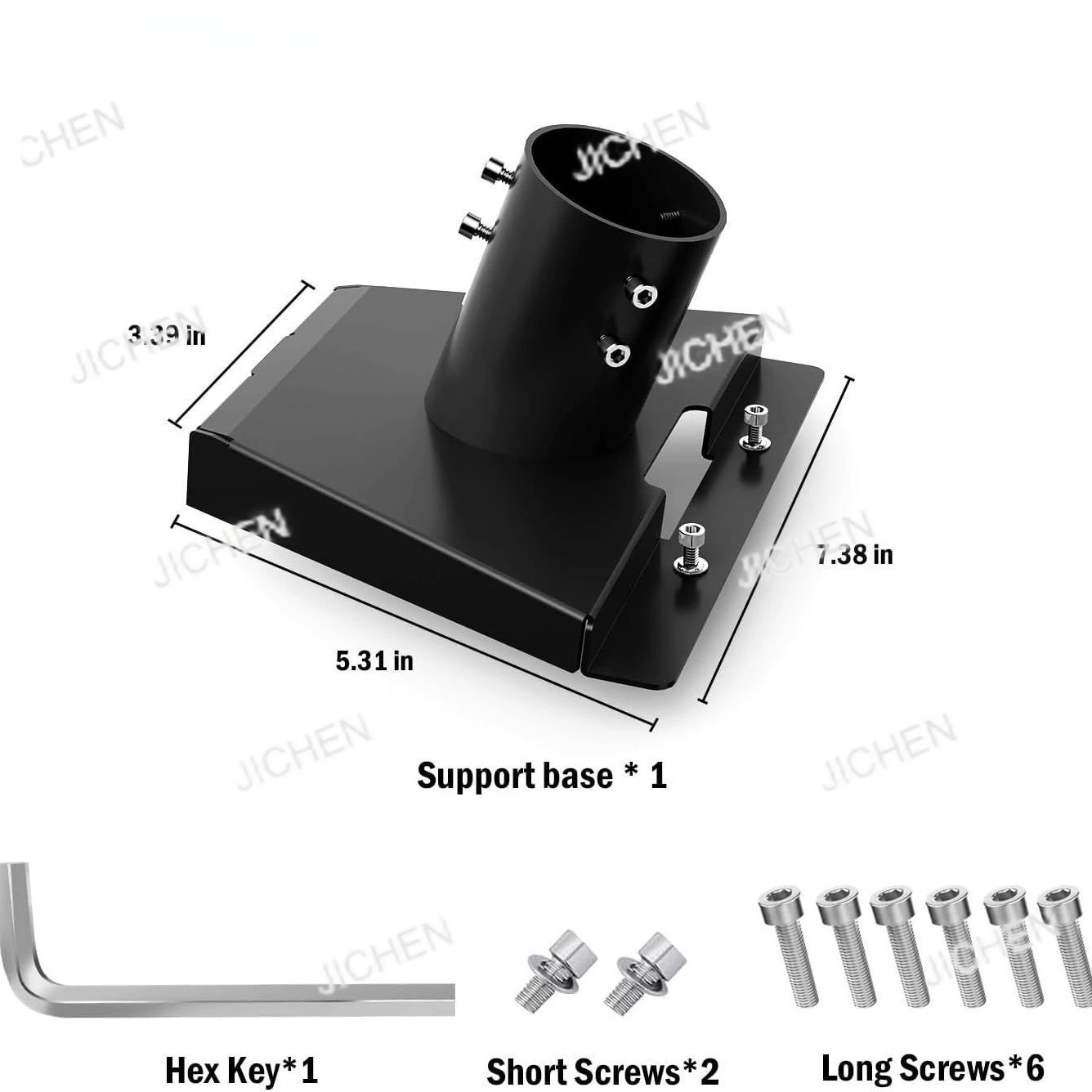 

Три с кронштейном для трубного адаптера V3, материал из углеродистой стали