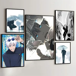 1 BUAH Poster Jujutsu Kaisen Gojo Satoru Poster Lengket Film Stiker Kertas Kraft Retro Lukisan Dinding Seni Estetika Ruang Bar Kafe 10 poster gojo penjualan terbaik - №